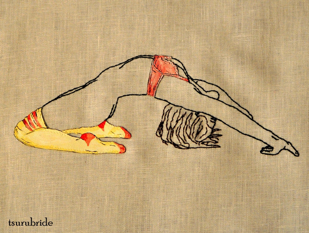 Bend Embroidered Wall Hanging