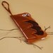 Who-Who Brown and Copper Owl Zip Pouch
