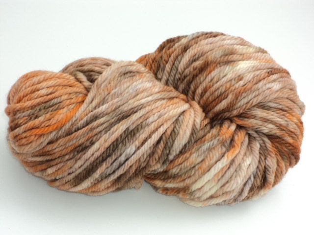 Butterscotch Hand Painted Bulky Yarn 150 Yards - sunriselodgefiberstu