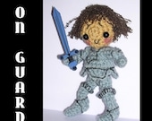 Digital PDF Knight Crochet Pattern Medieval Doll Toy w/ Armor, Helmut and Sword