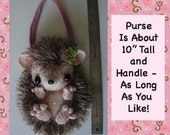 Little Girl's Baby Hedgehog Purse Bag Tote PDF Digital CROCHET PATTERN by Peggytoes
