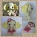 SALE Digital PDF Chiffon the Little Lemon Elephant Crochet Pattern Stuffed Doll Toy by Peggytoes