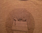 Snoop Dogg Snoopy brown Ringer Tee shirt, size medium