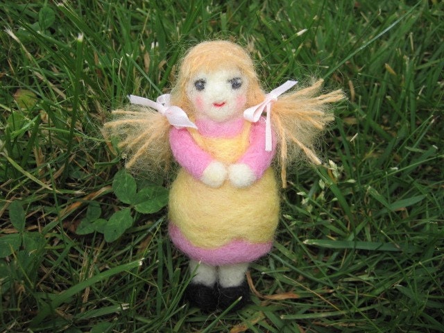 Needle Felted Doll Goldy Locks Figure