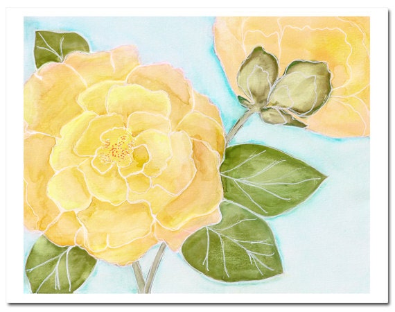 Camellia in Yellow 1--8"X10" Fine Art Print