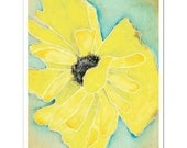 Wild Poppy 1 in Yellow--8"X10" Fine Art Print