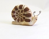 Spun Cotton Vintage Inspired Snail Ornament/Figure