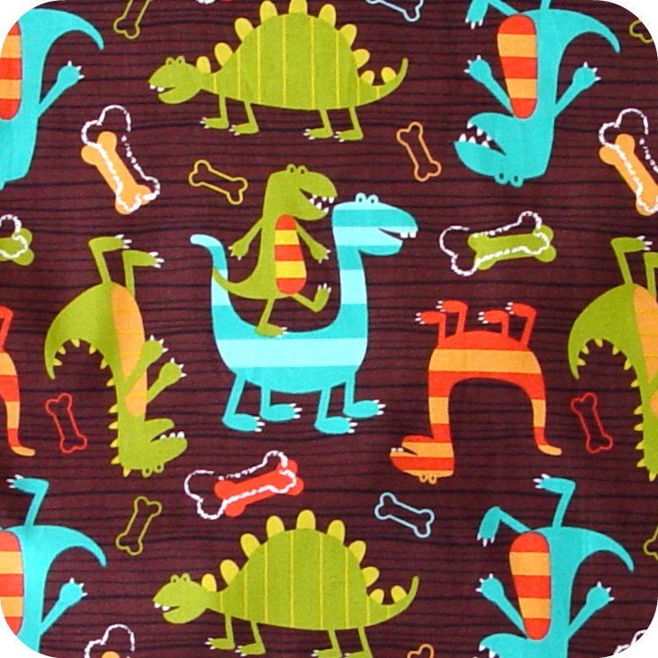 X-Large Wet bag 16 x 22 Swim / Diapers / Gym / Michael Miller Dino Dudes  Fabric /  SEALED SEAMS and Snap Strap