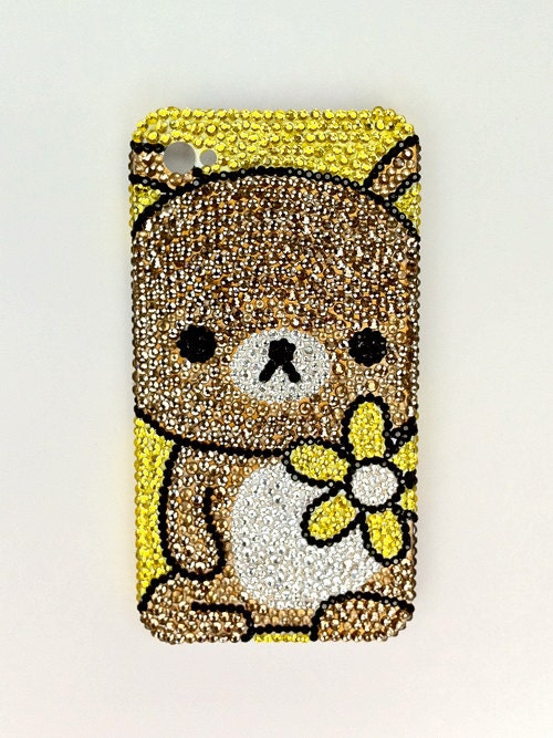 Dirty Addiction Swarovski Rhinestoned Rilkkuma Iphone 4G Case