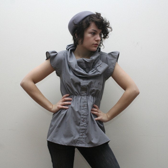 SUPAYANA grey reconstructed top- your size