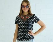 fox print shirt black & white Supayana Small, Medium, and Large