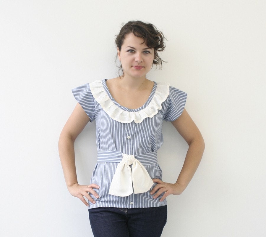 SUPAYANA striped ruffle top