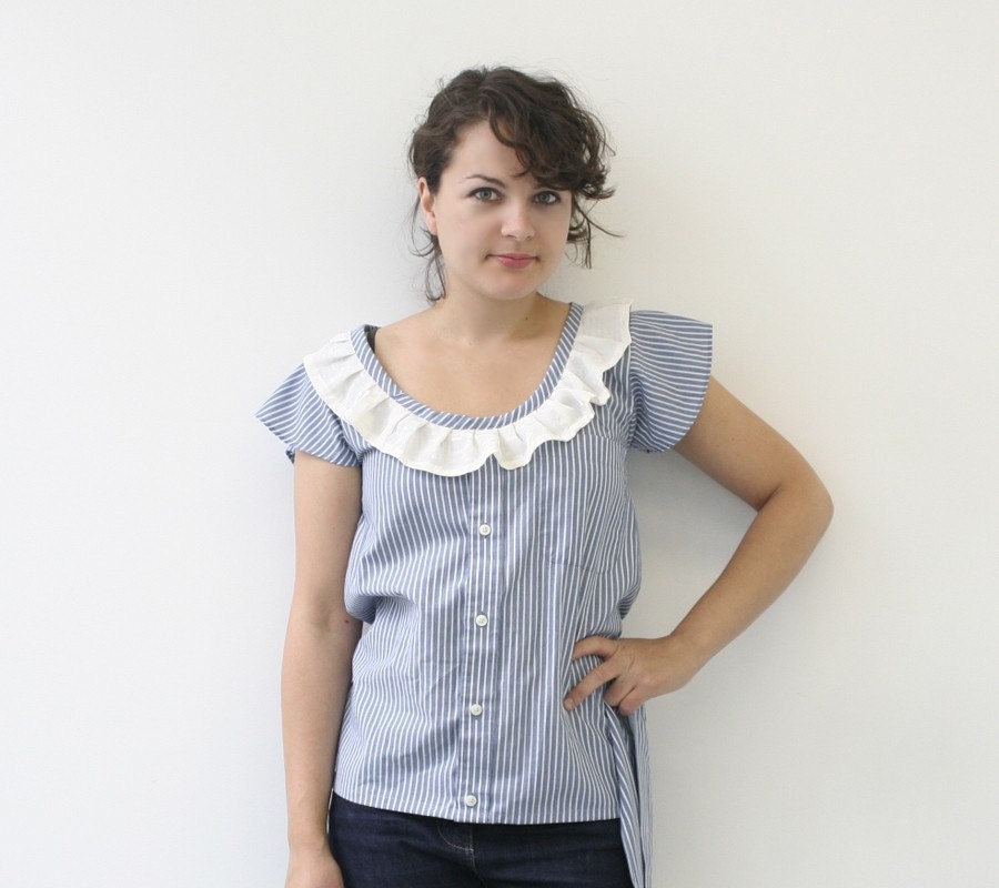 SUPAYANA striped ruffle top