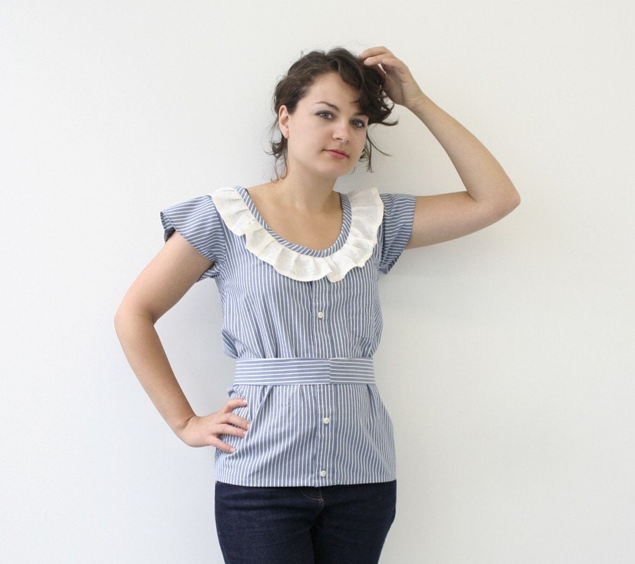 SUPAYANA striped ruffle top