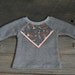 Fox print baby sweatshirt heather grey