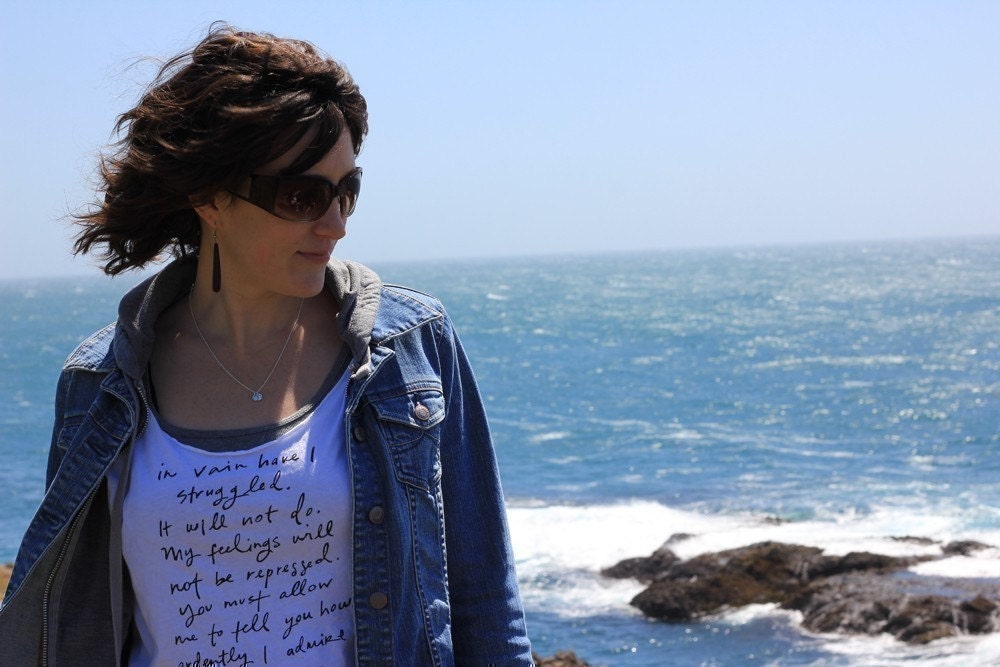 Mr. Darcy Proposal scoop neck t shirt - Jane Austen