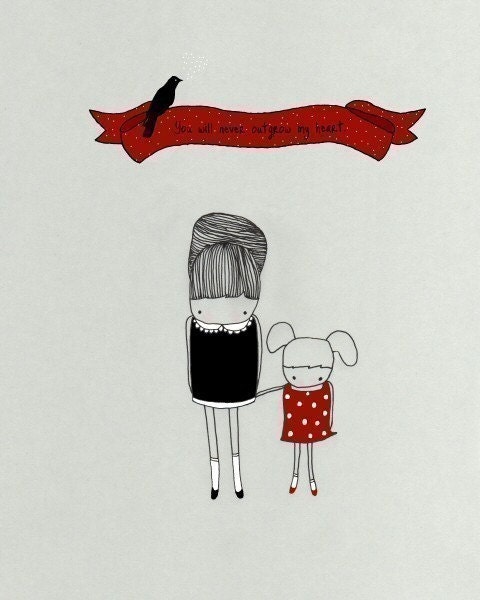 MY LITTLE GIRL - mom love art print daughter children new baby - studio mela