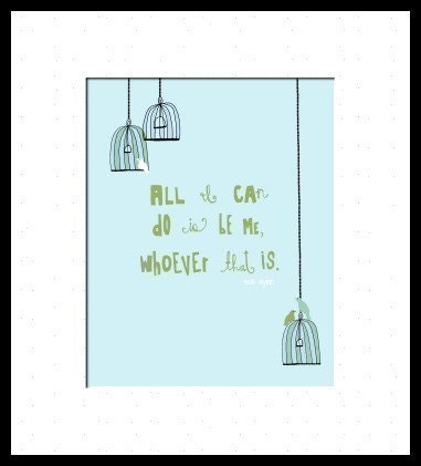 art quote print bob dylan blue birds - DYLAN