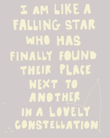 Where We Sparkle Forever - love print, wedding gift, anniversary gift, typography, stars, inspirational art, motivational poster