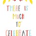 LET'S CELEBRATE - quote art print typography happy inspirational - studio mela