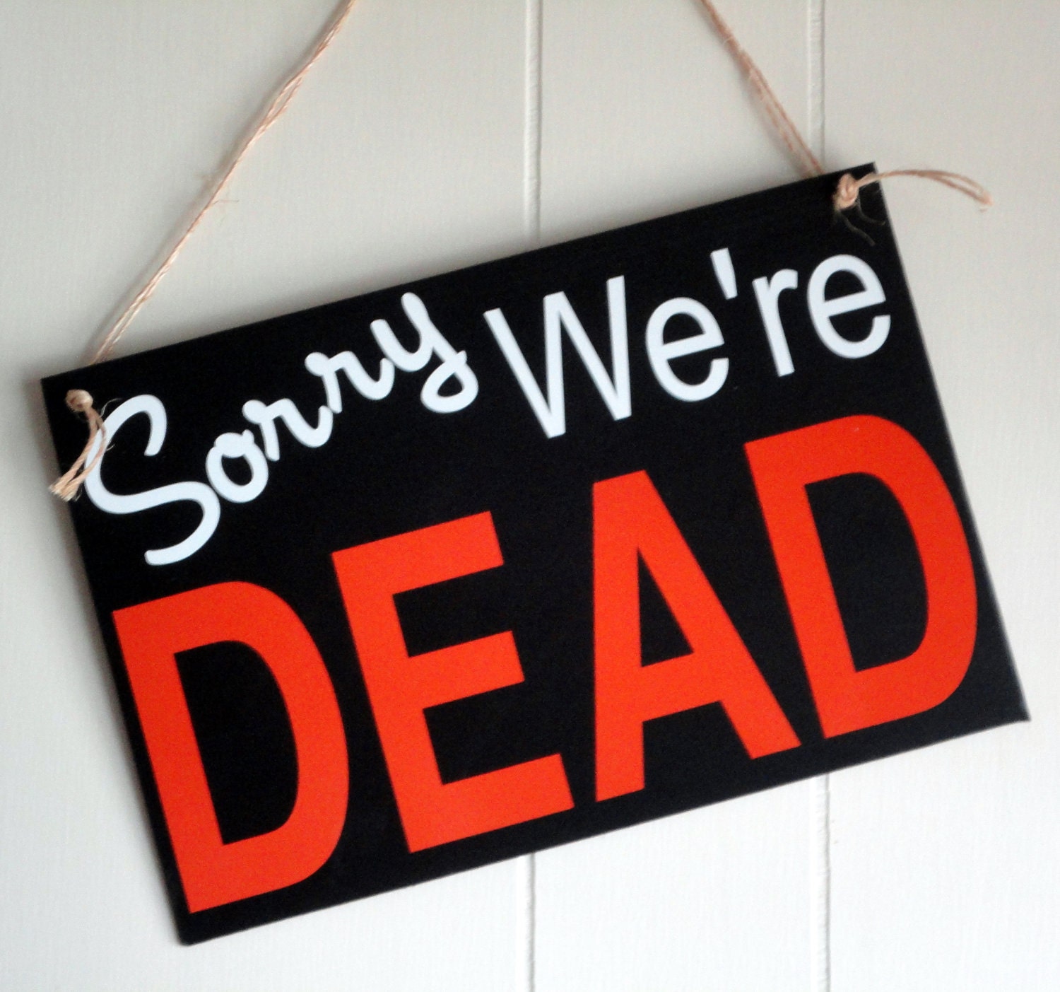 True Blood inspired hanging door sign