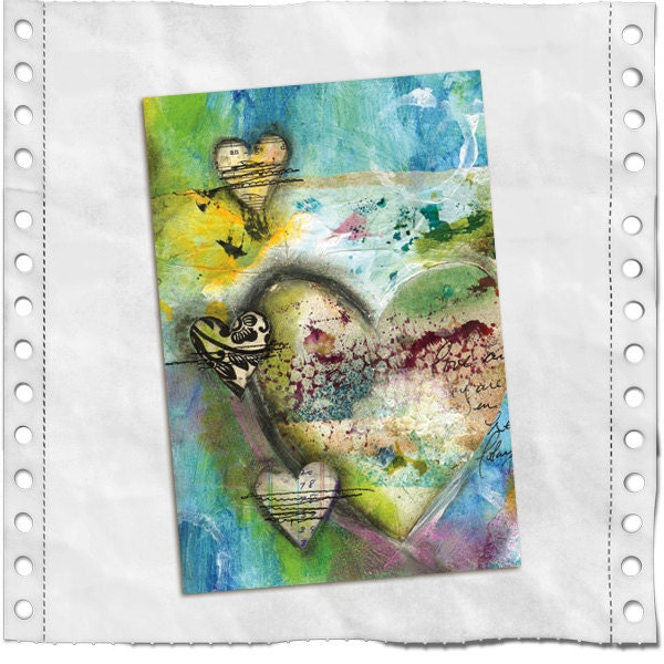 Hearts Art Postcards