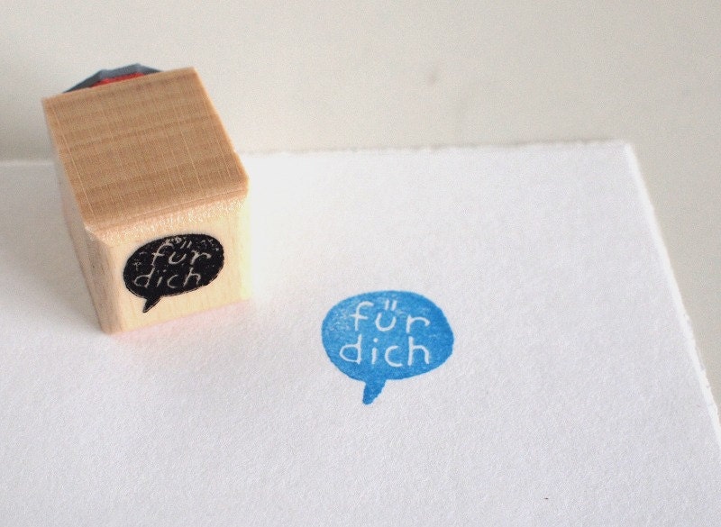 für dich - speech bubble - rubberstamp - 2x2cm - by SiebenMorgen