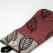 Linen fabric sunglasses case - screenprinted leaf