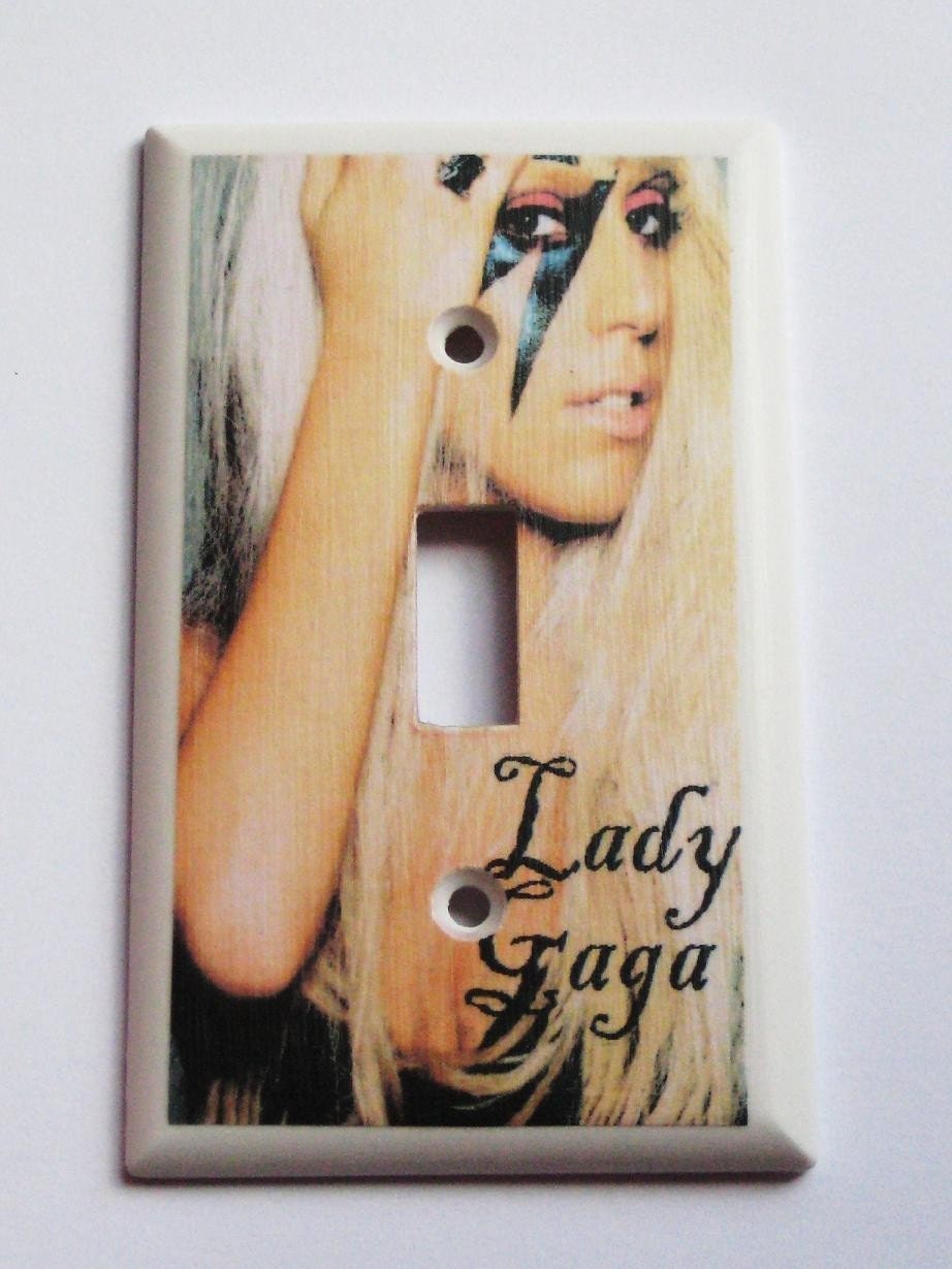 Lady Gaga light switch plate.