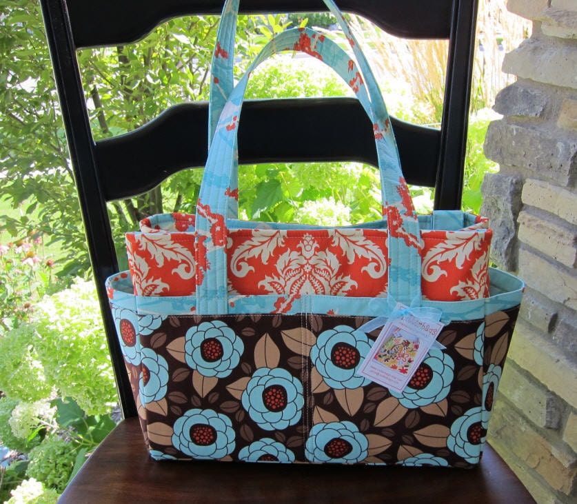 The Hadley Diaper Bag Tote - Clutterbags Baby Bag -With Stroller Straps - 14 Pockets Total - Aviary 2.