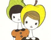 original bartlett pear and golden apple