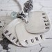 custom hand stamped necklace. Waves, Surf, Ocean Necklace, Beach Inspired Handstamped Silver Jewelry