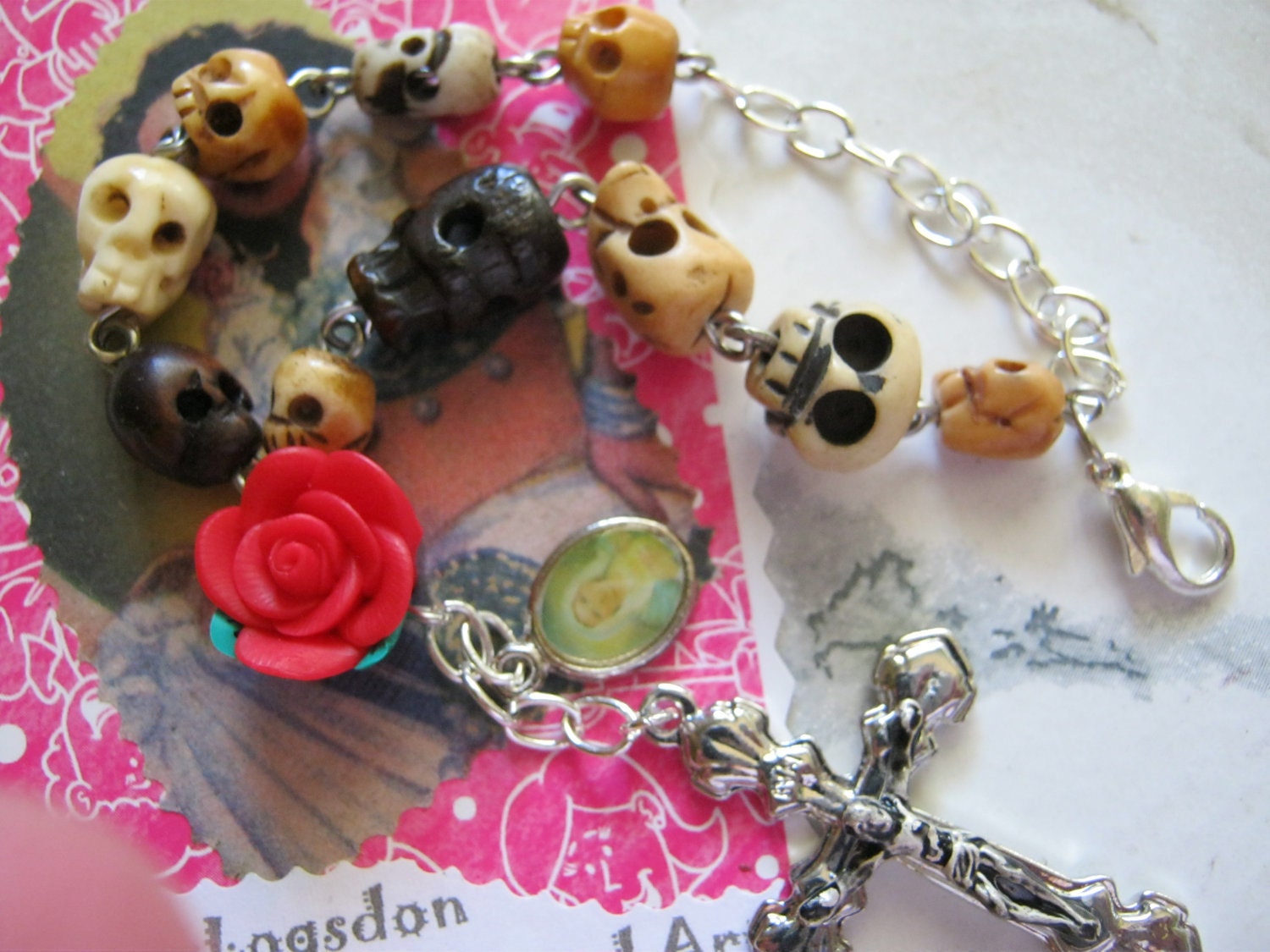 Skull Rosary Bracelet