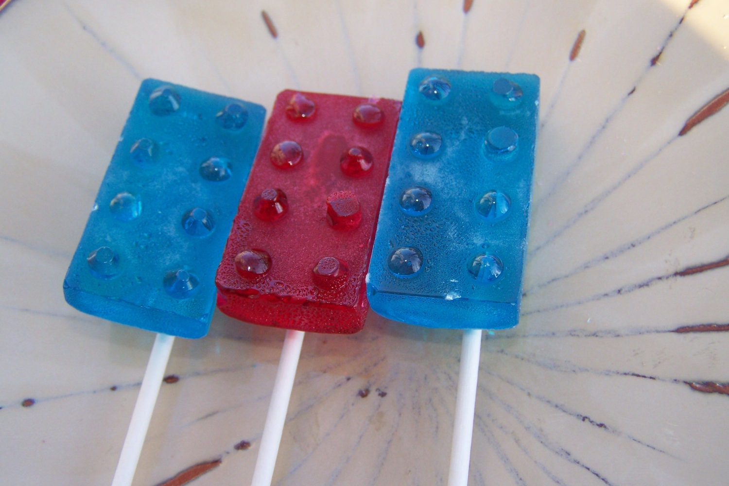 10 Building Block Brick Lollipops Party Favor Sucker