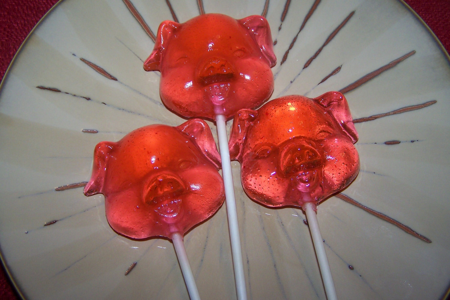 8 Cute Pig Piggie Lollipop Farm Birthday Party Favor