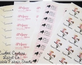 NEW - Custom Couture Label Company - Print Your Own Clothing Labels - Sewing Tags - 6 Printable NO FRAY Fabric Sheets - White or Ivory
