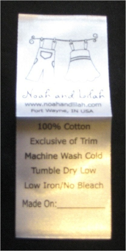 100 Custom Printed WHITE Satin Clothing Labels - Sewing Tags - SCREENPRINTED - Up to 4 Colors -  New Low Minimum - A USA Company