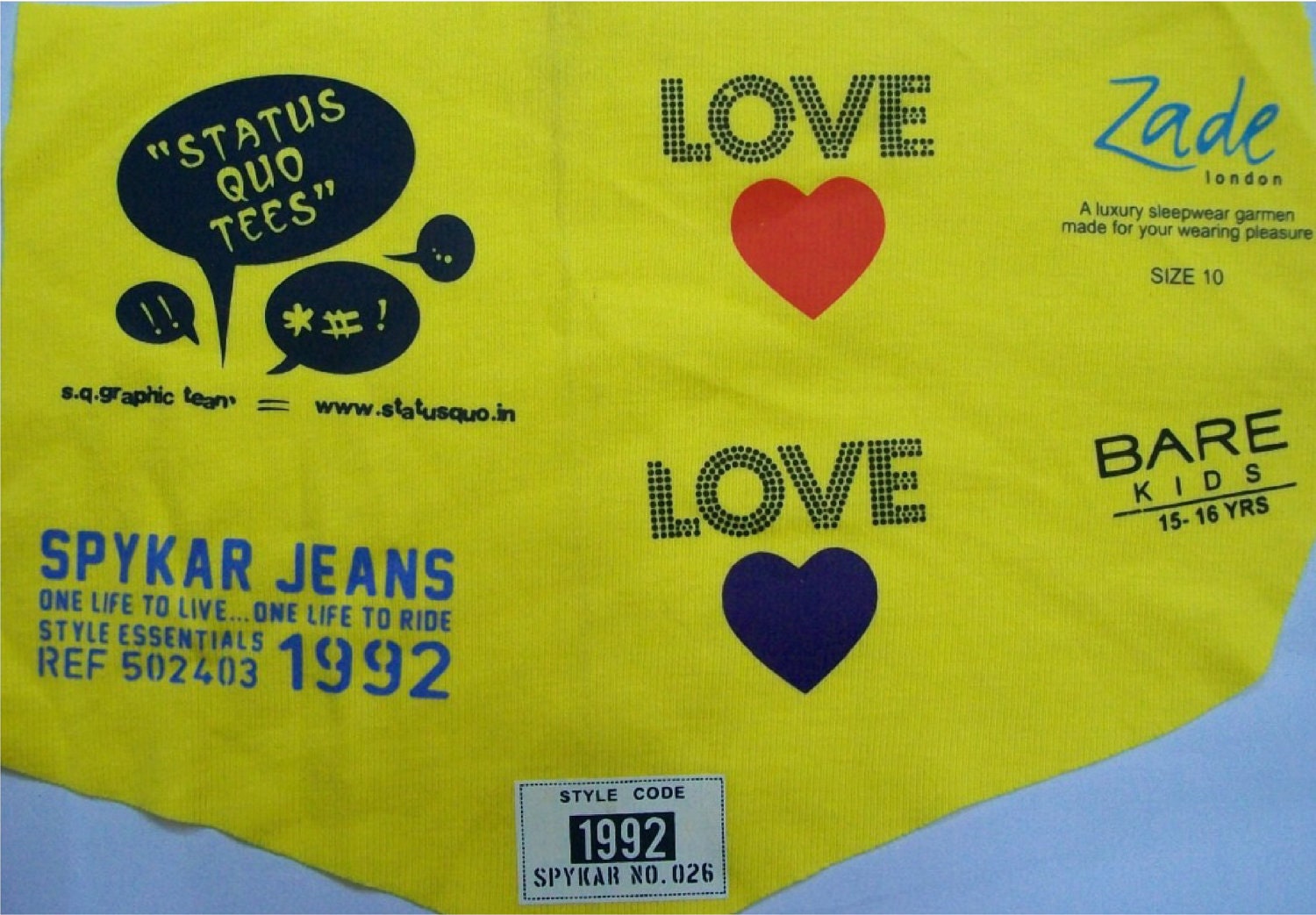 250 Iron On Clothing Labels - OPAQUE TAGLESS Transfer Labels - Sewing Tags - For Any Color Fabric - One Color Imprint