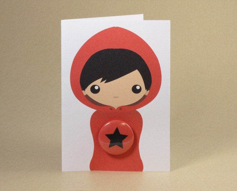 Hoodie Boy Gift Card featuring Star Badge