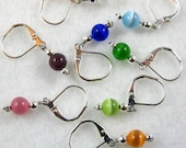 Cats Eye Removable Stitch Markers - Multi-Colored With Storage Tin -  Set Of 8 - Item No. 807