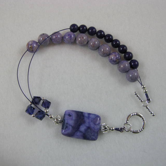 Positively Purple - Abacus Row Counting Bracelet for Knitting and Crochet - Item No. 823