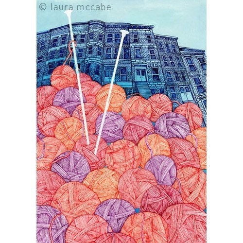 Crafting in Brooklyn 8.5x11 art print