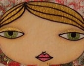 ACEO (Original) - Red and Gold 7/8