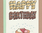 happy birthday cake card