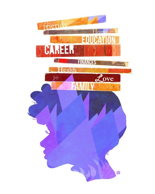 Balancing Act (Silhouette Portrait), 8X10 Art Print