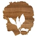 Naturally (Wood Silhouette Portrait), 8X10 Art Print