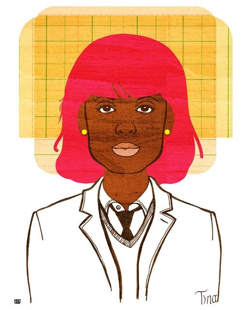 Yearbook Tina (Portrait), 8X10 Art Print