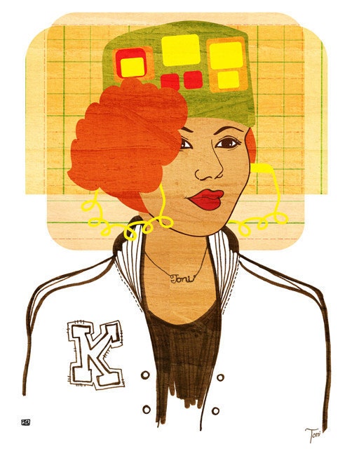 Yearbook Toni (Portrait), 8X10 Art Print