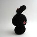 Black Zombie Moon Bun - Undead Amigurumi Bunny Rabbit