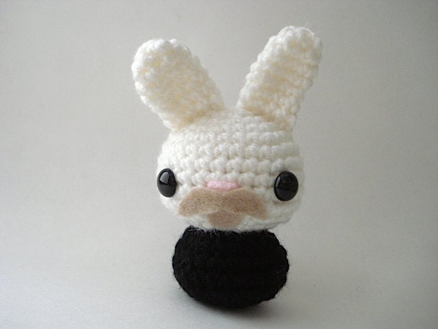 Manly Moon Bun - OoAK Amigurumi Bunny Rabbit - Stevan